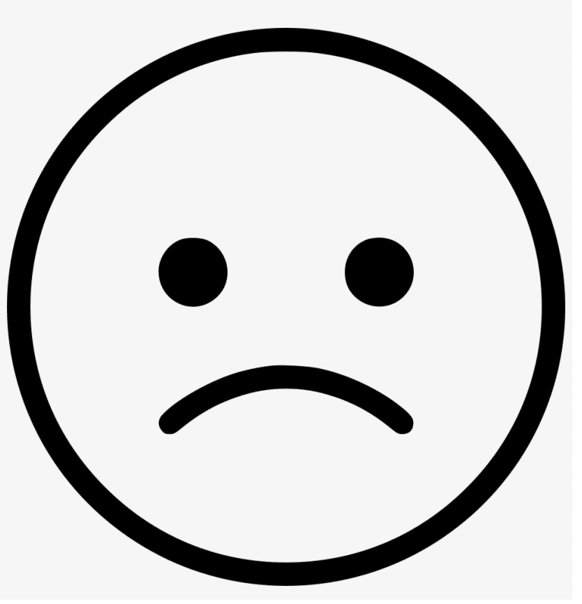 Sad Face Clipart Black and White 5
