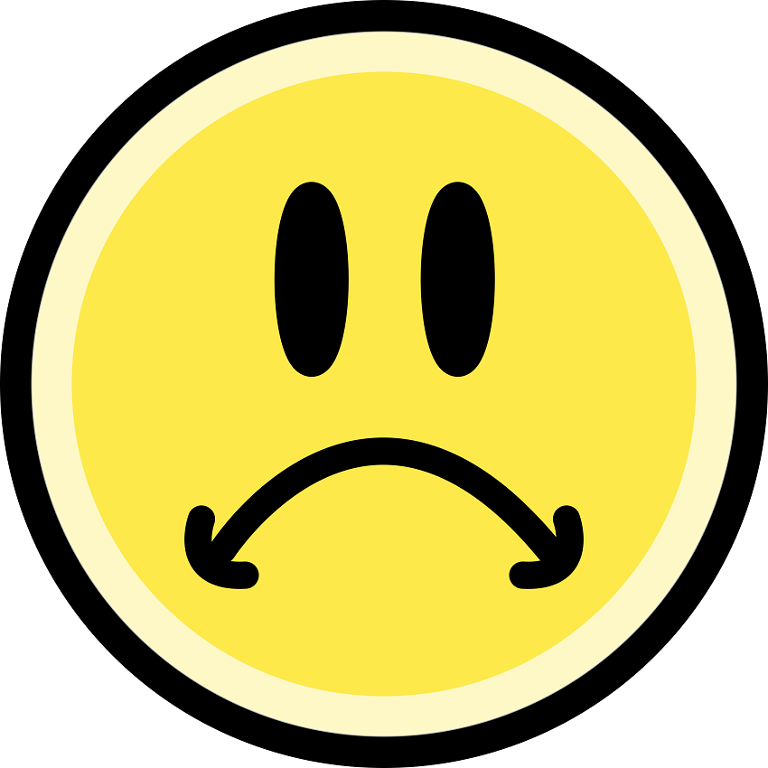Sad Face Emoji clipart 2