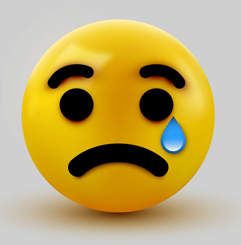 Sad Face Emoji clipart 4