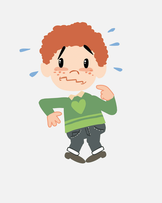 Scared Boy clipart 1