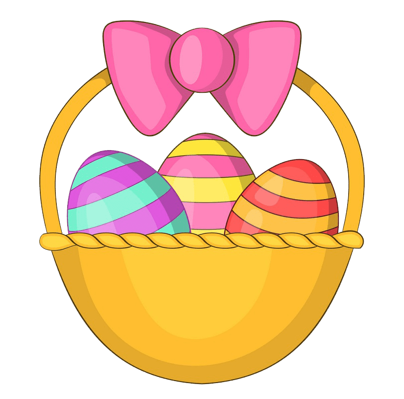 Simple Easter Basket clipart transparent