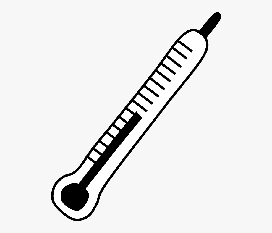 Thermometer Clipart Black and White 1