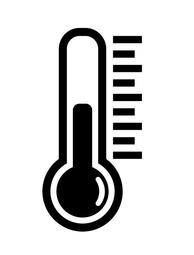 Thermometer Clipart Black and White