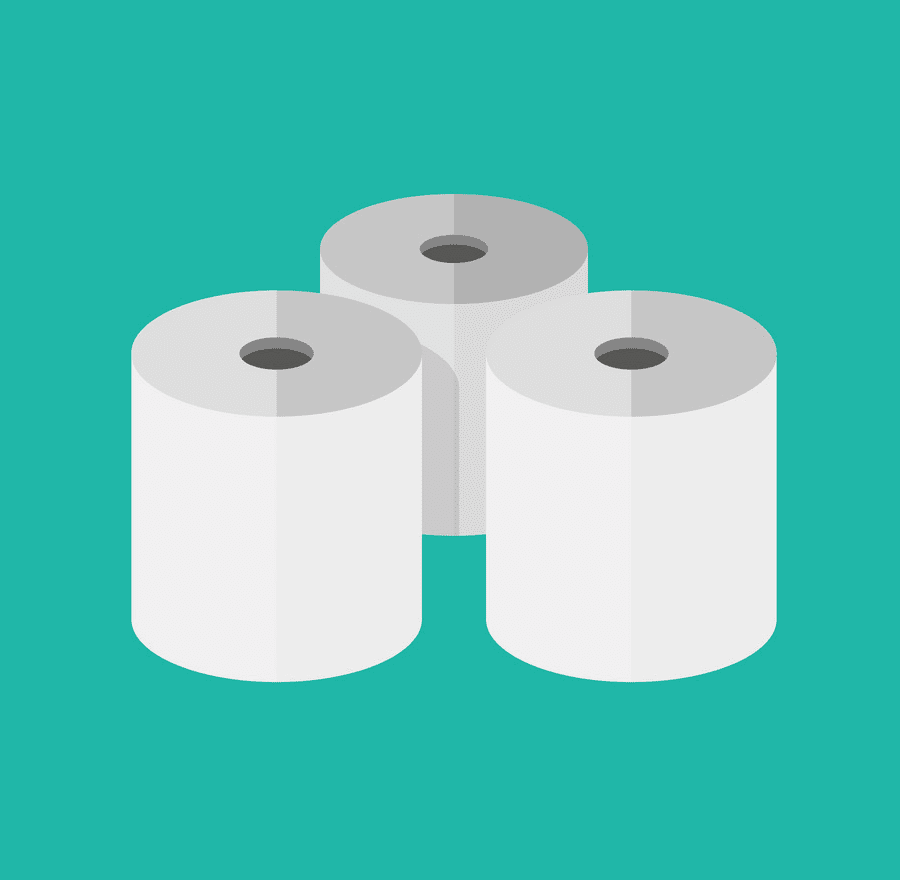 Three Toilet Paper Rolls clipart