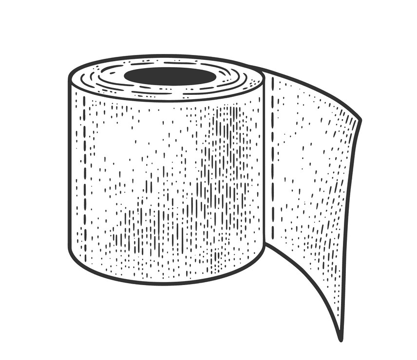 Toilet Paper Sketch clipart