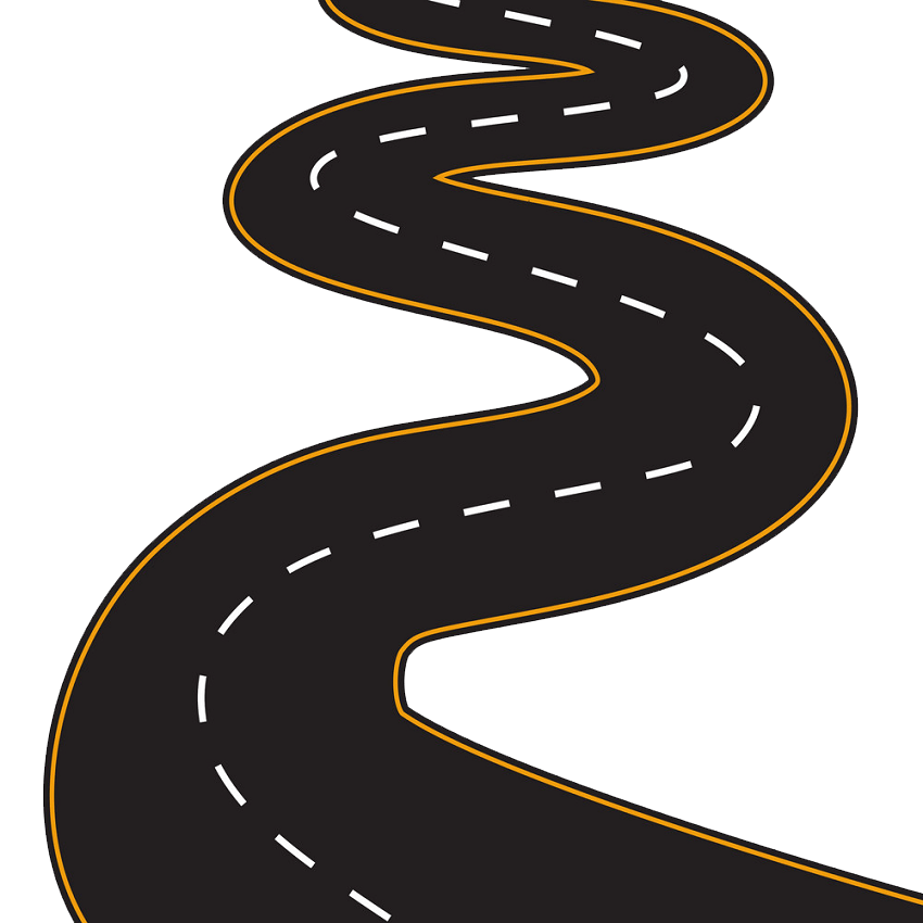Winding Road clipart transparent