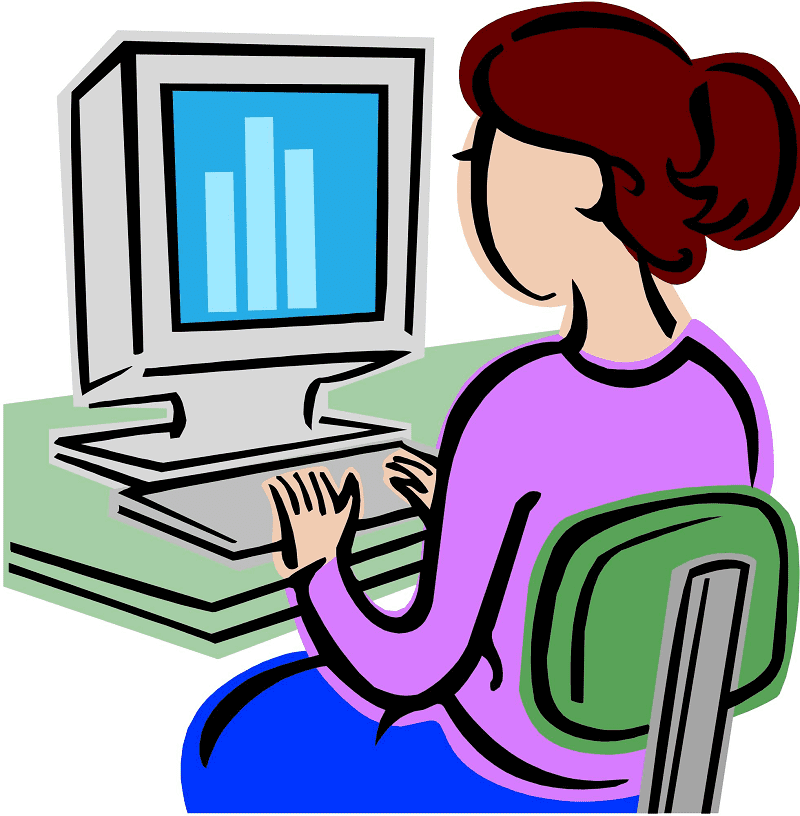Working with Computer clipart