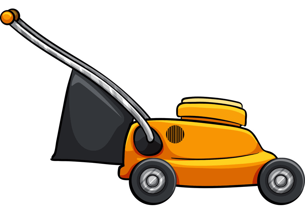 Yellow Lawn Mower clipart png