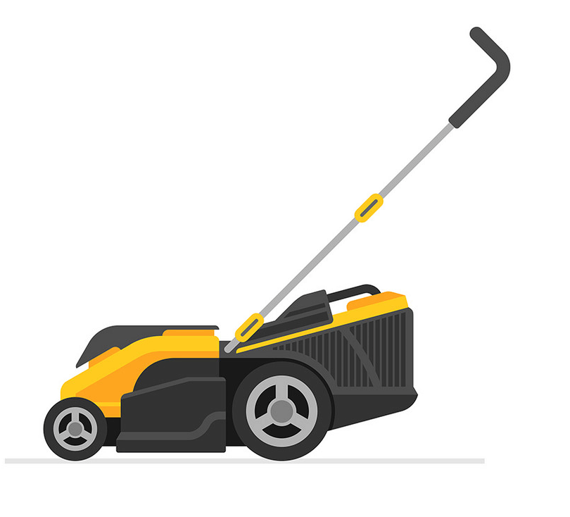 Yellow Lawn Mower clipart