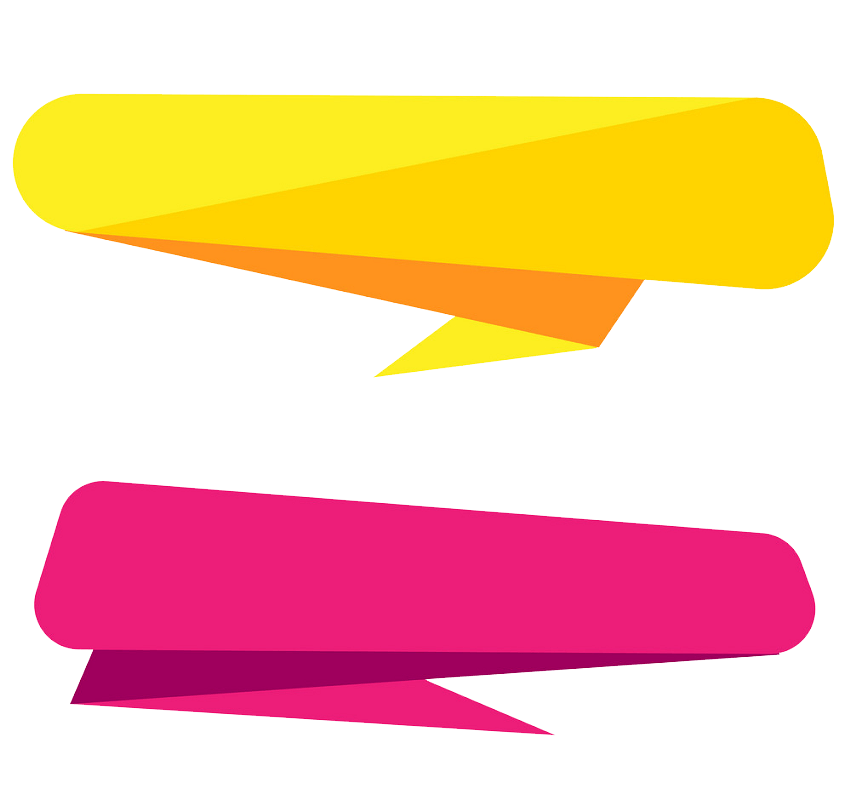 Yellow and Pink Banner clipart transparent