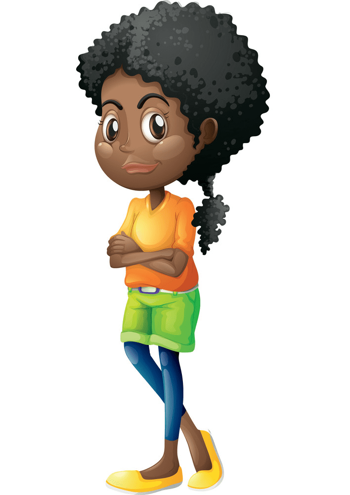 African American Girl clipart 1