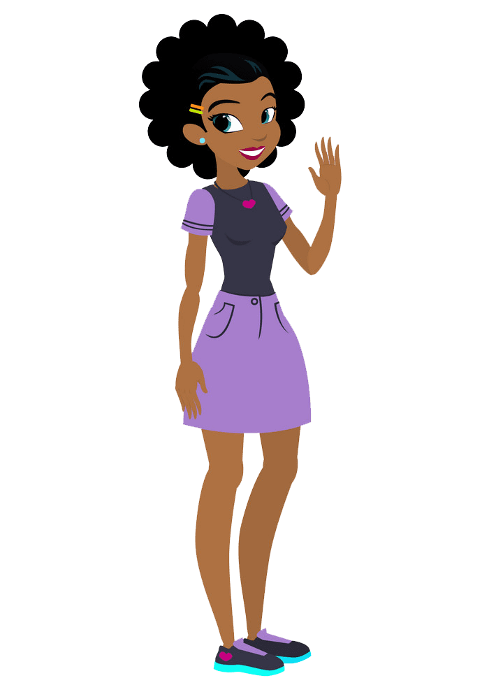 African American Girl clipart transparent