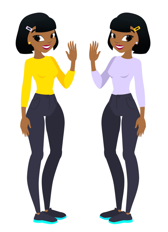 African American Girls clipart free