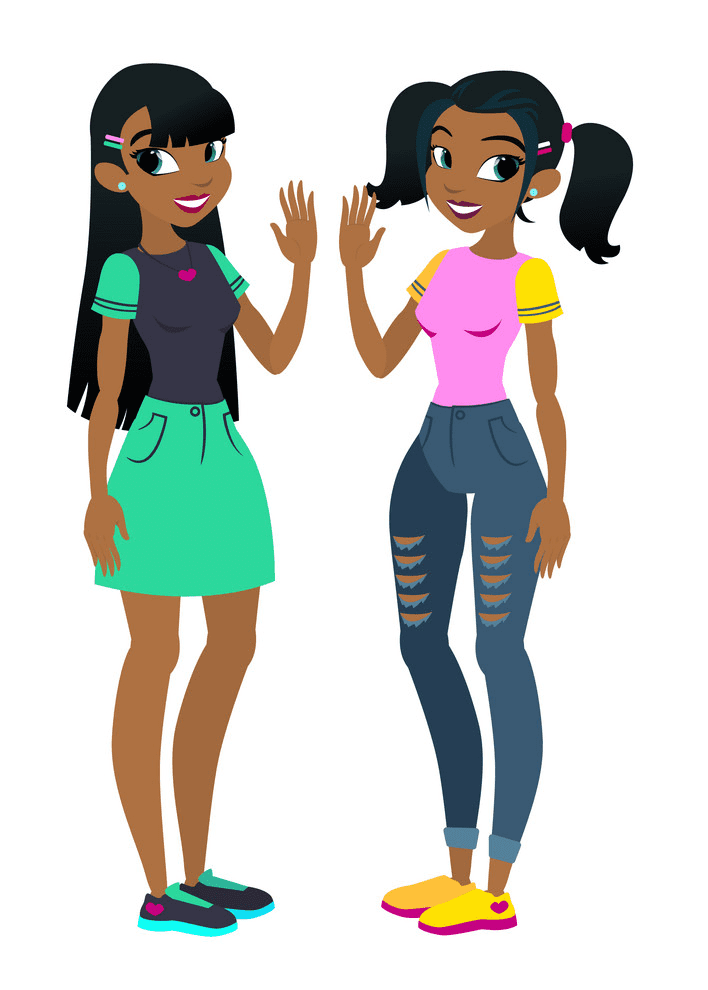 African American Girls clipart