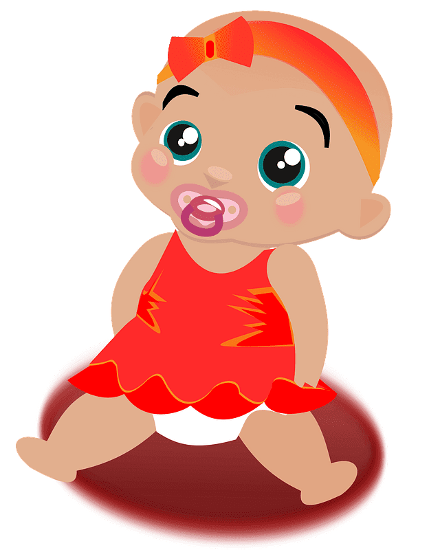 Baby Girl clipart transparent background 4