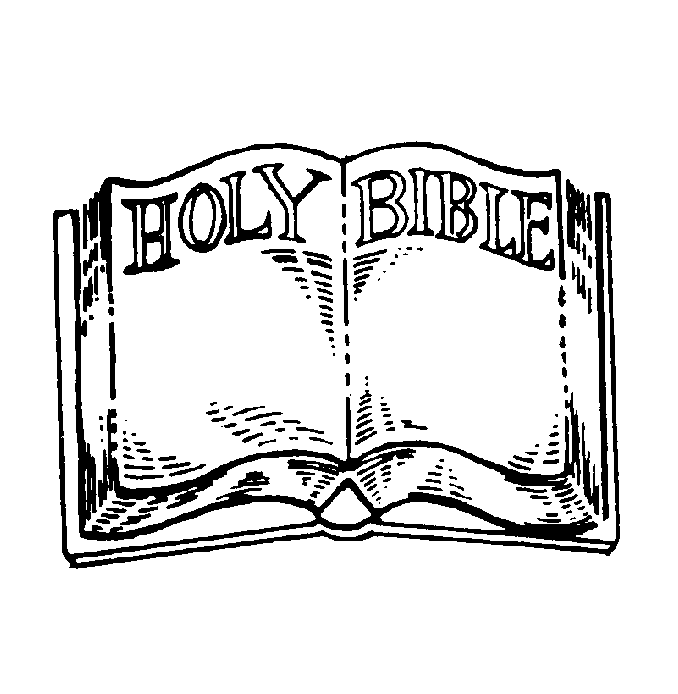 Bible Clipart Black and White 1
