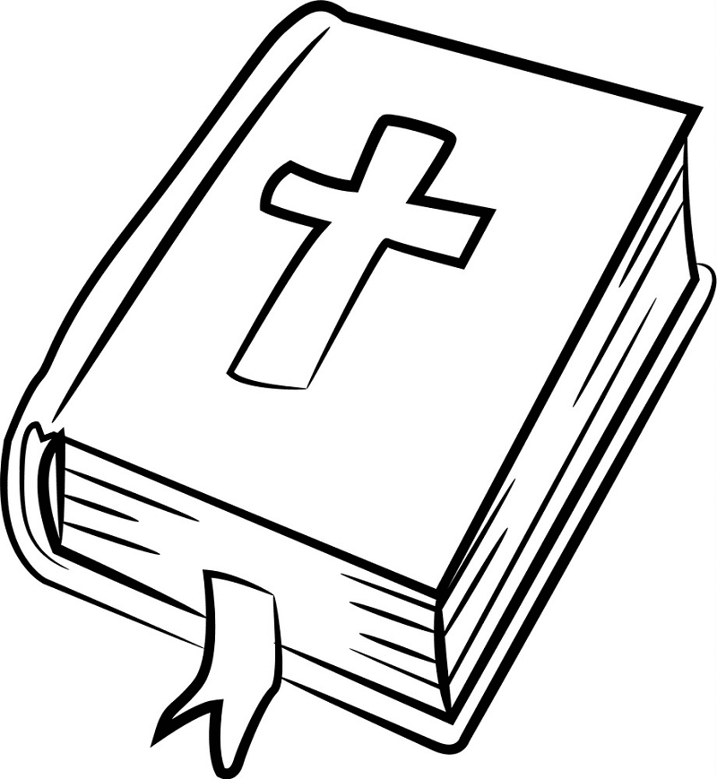 Bible Clipart Black and White 4