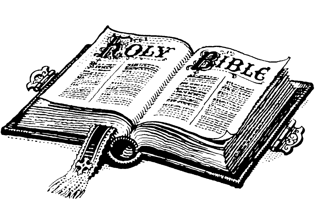 Bible Clipart Black and White 7