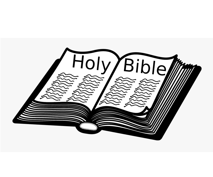 Bible Clipart Black and White 8
