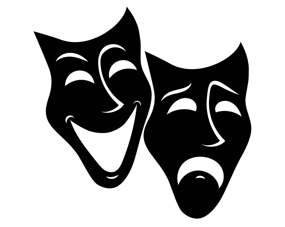 Black Theatre Mask clipart