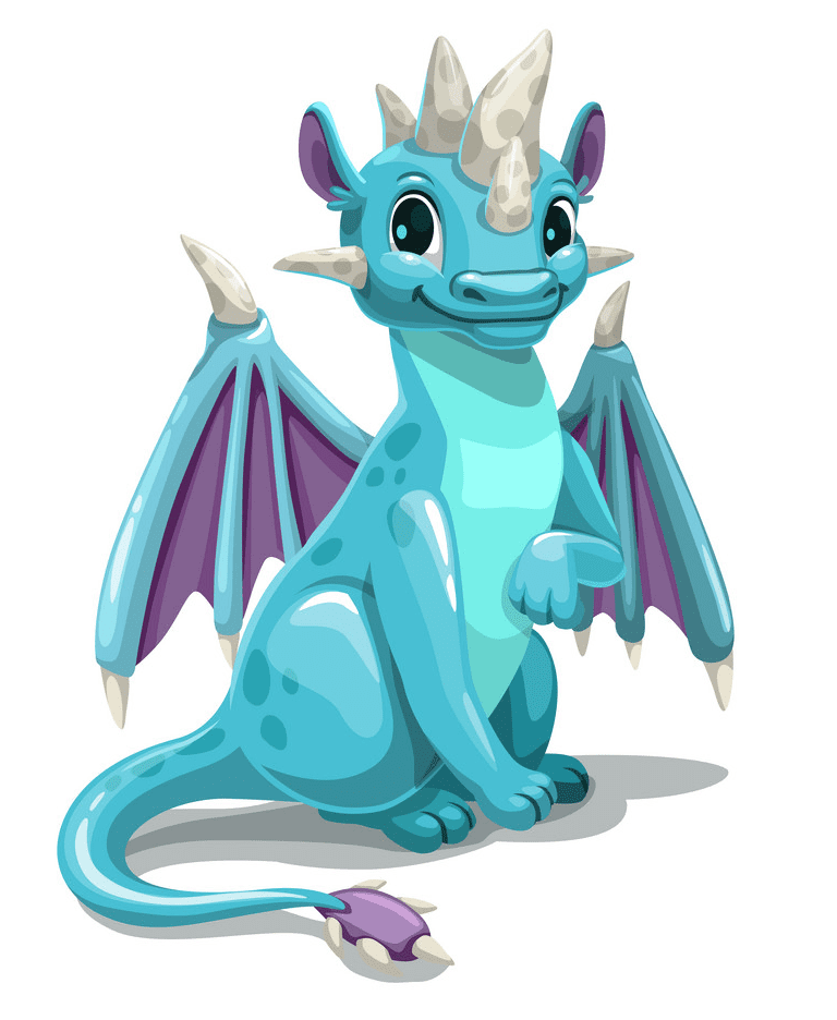 Blue Dragon clipart free images