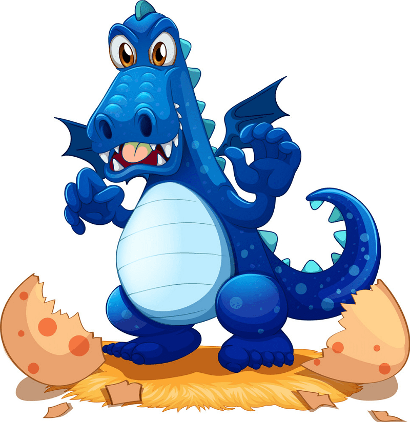 Blue Dragon clipart png free