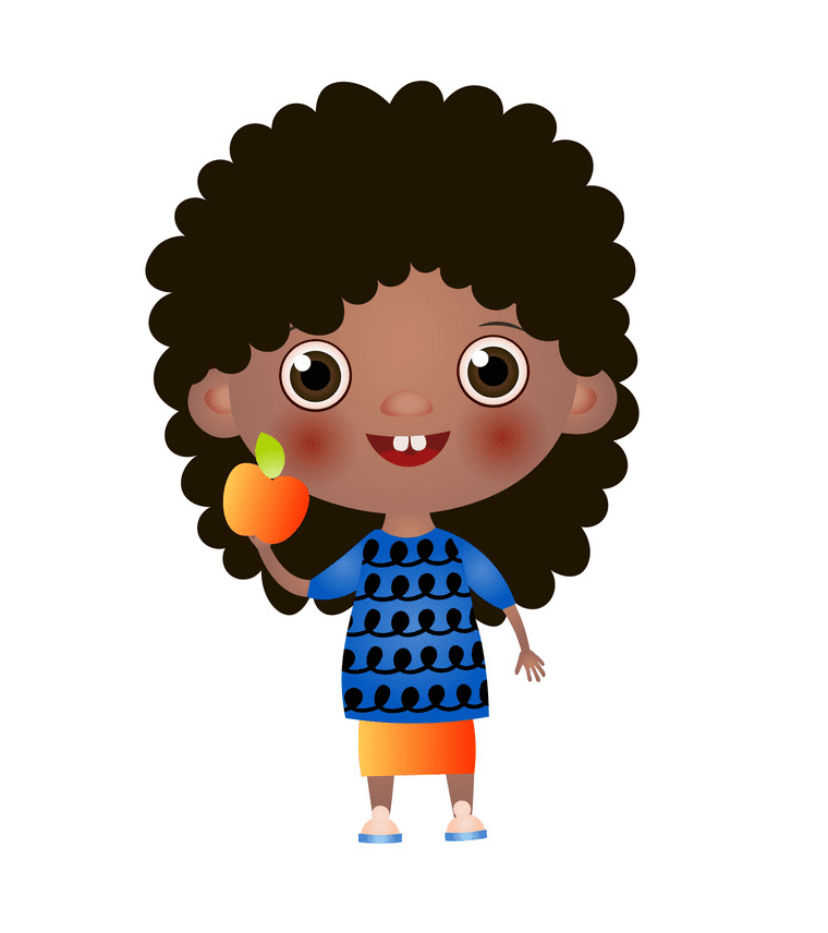 Cute Black Girl clipart