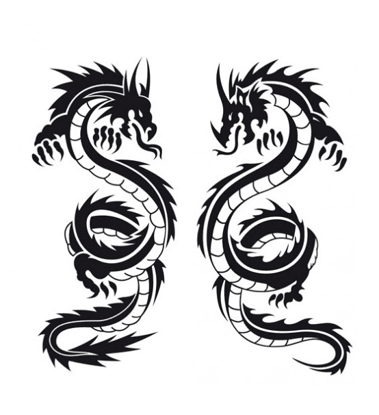Dragon Clipart Black and White free
