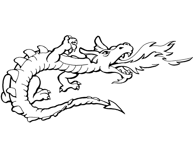 Dragon Clipart Black and White png image
