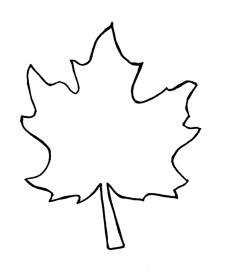 Fall Leaves Clipart Outline 2