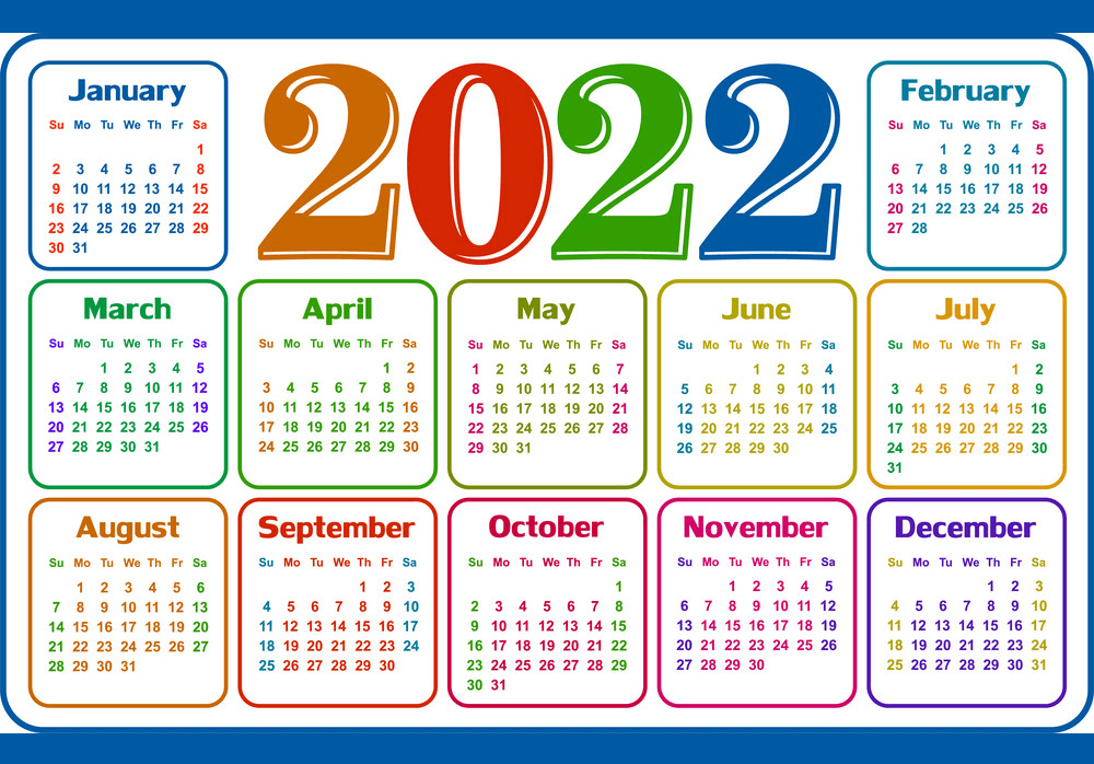 Free 2022 Calendar clipart