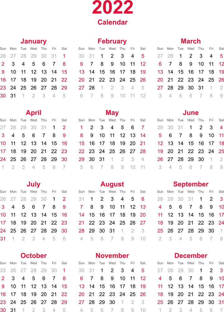 Free Image 2022 Calendar clipart