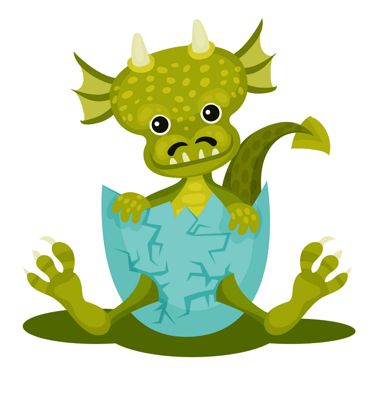 Funny Baby Dragon clipart