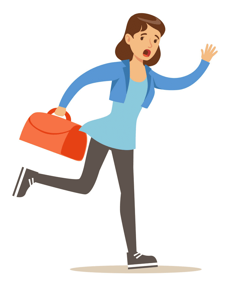 Girl Running clipart 2