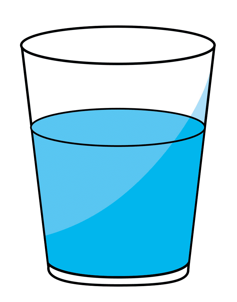 Glass of Water clipart transparent 1