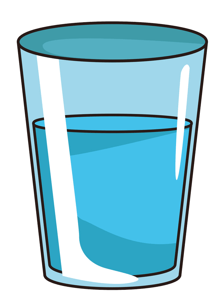 Glass of Water clipart transparent background