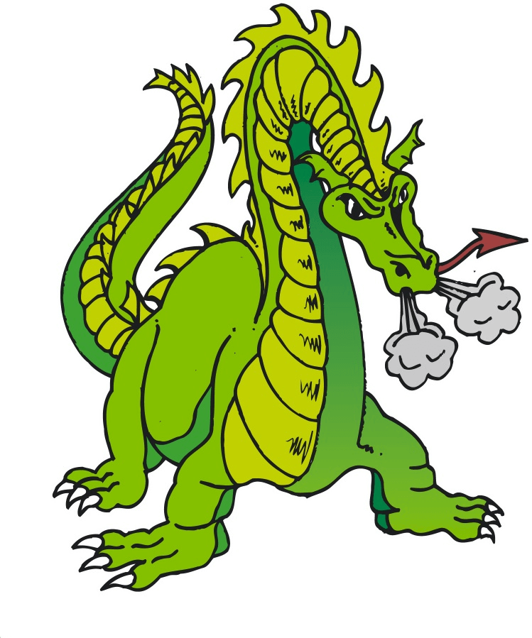 Green Dragon clipart free image