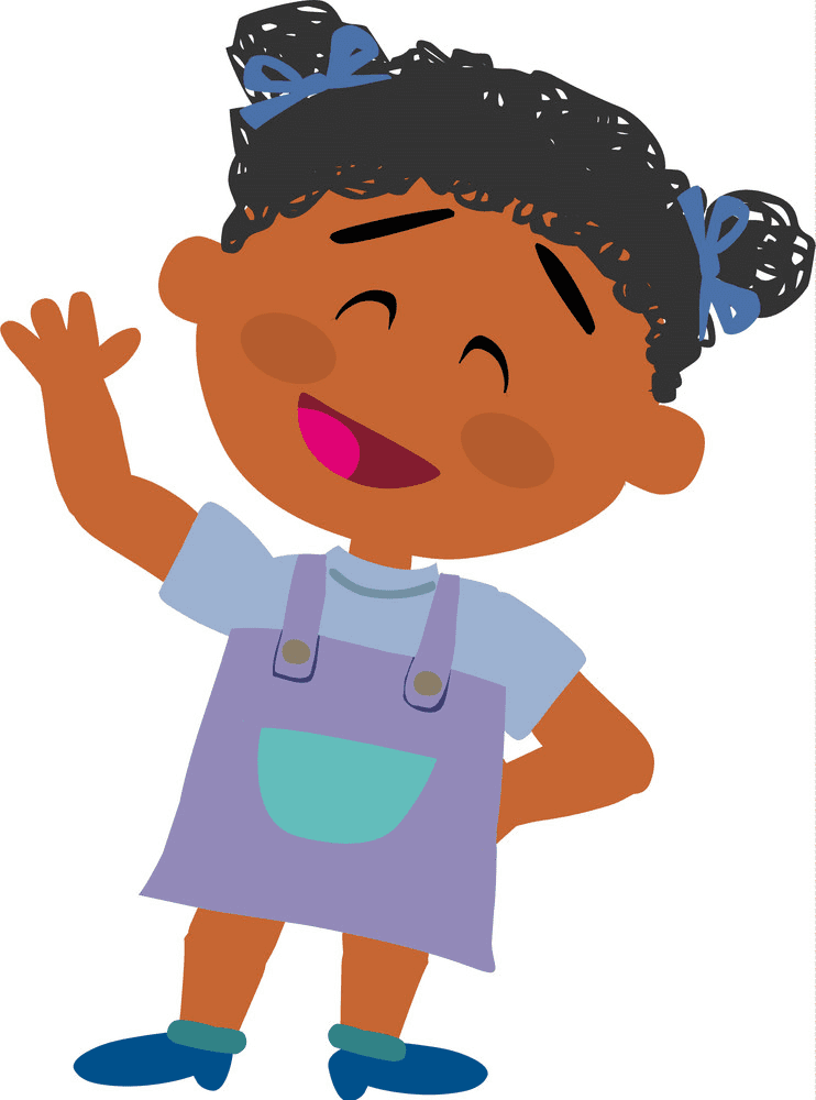 Happy Black Girl clipart