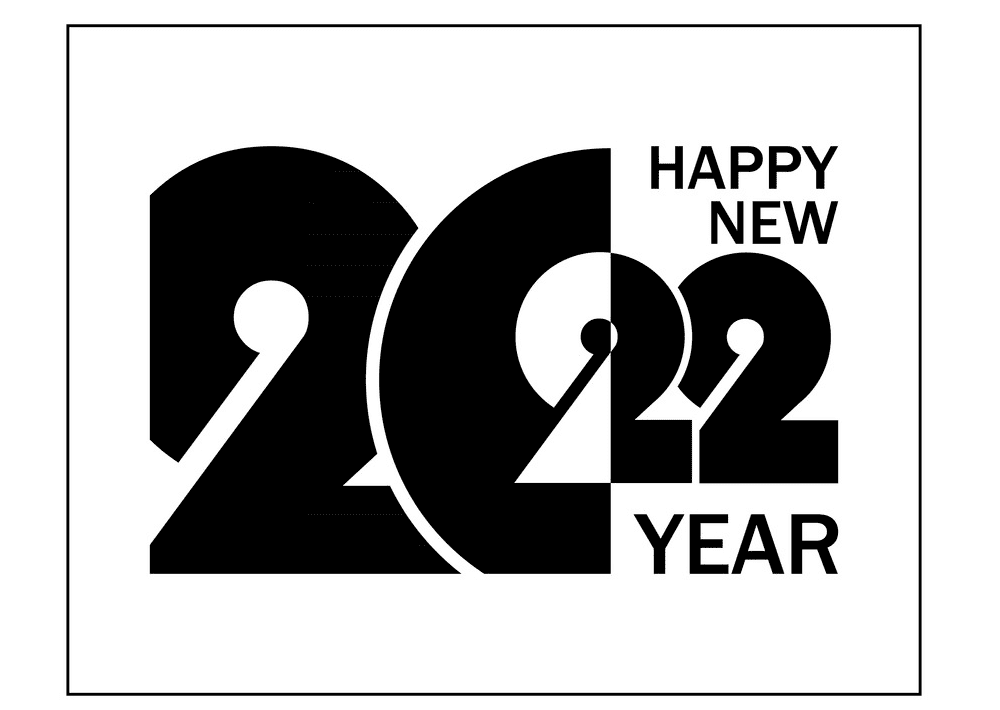 Happy New Year 2022 clipart image