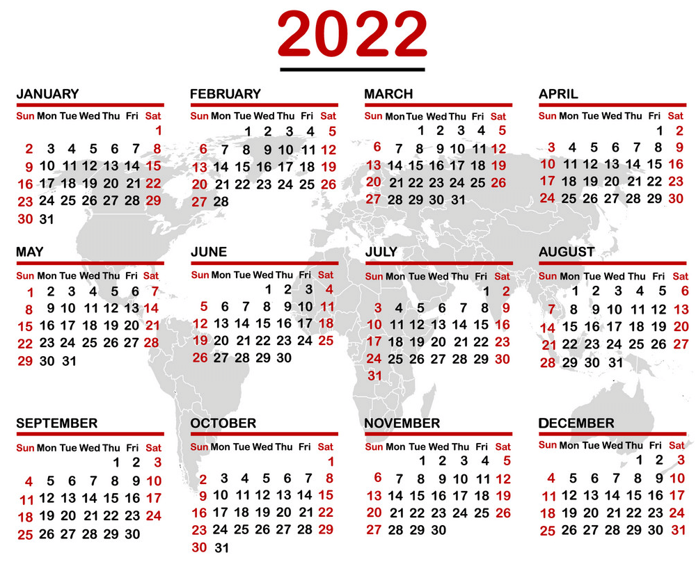 Image 2022 Calendar clipart