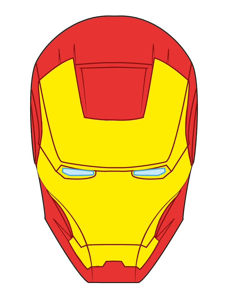 Iron Man Mask clipart transparent 1