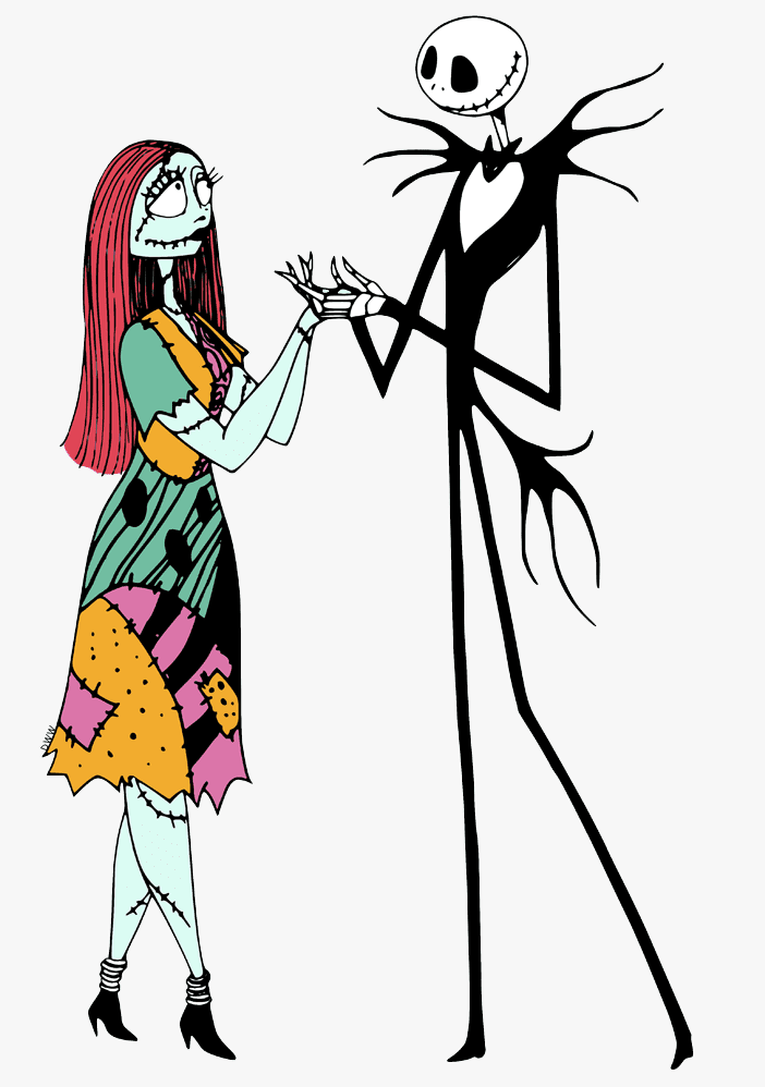 Jack and Sally Nightmare Before Christmas clipart free