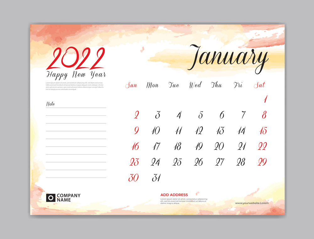 January 2022 Calendar clipart png