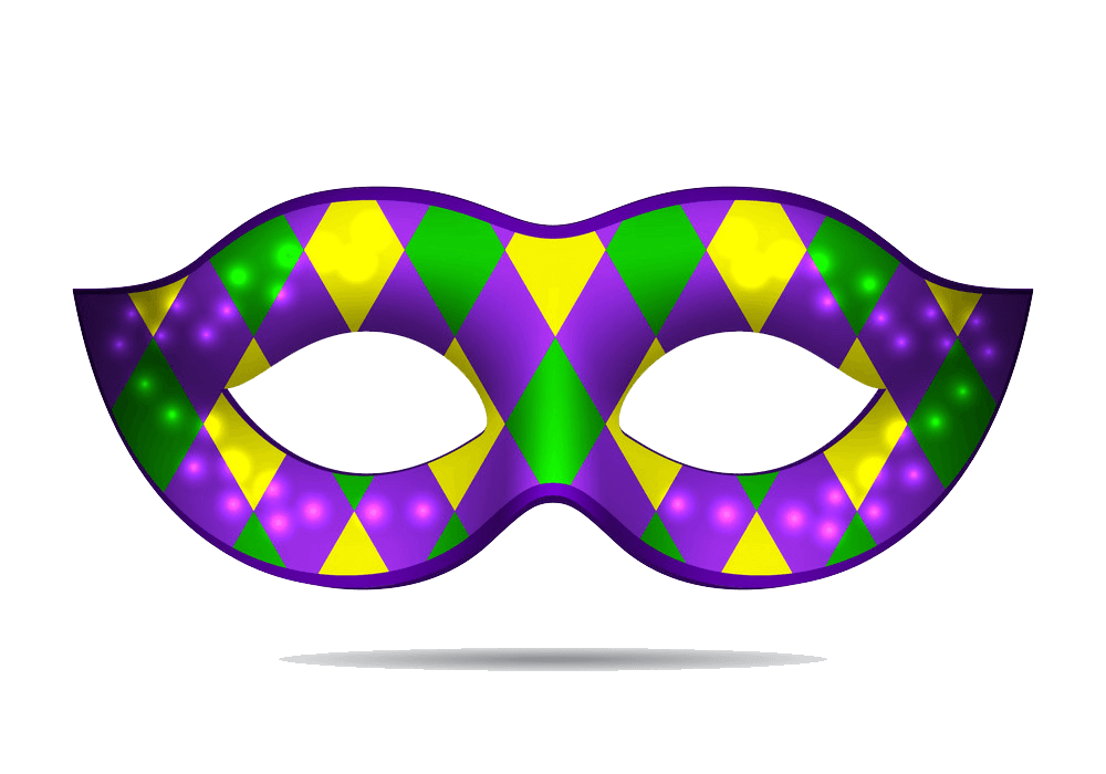 Mardi Gras Mask clipart transparent