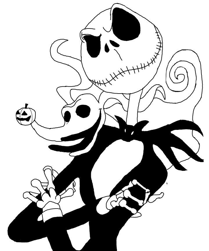Nightmare Before Christmas Clipart Black and White 4