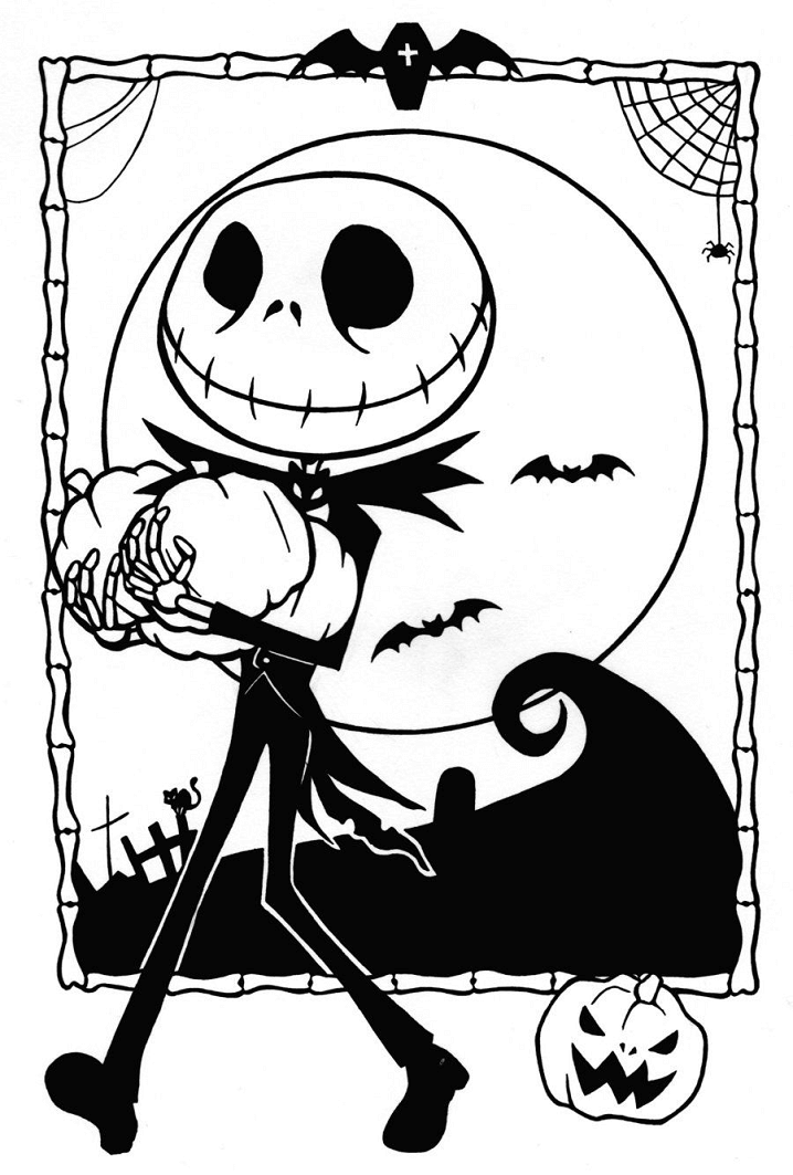 Nightmare Before Christmas Clipart Black and White 6