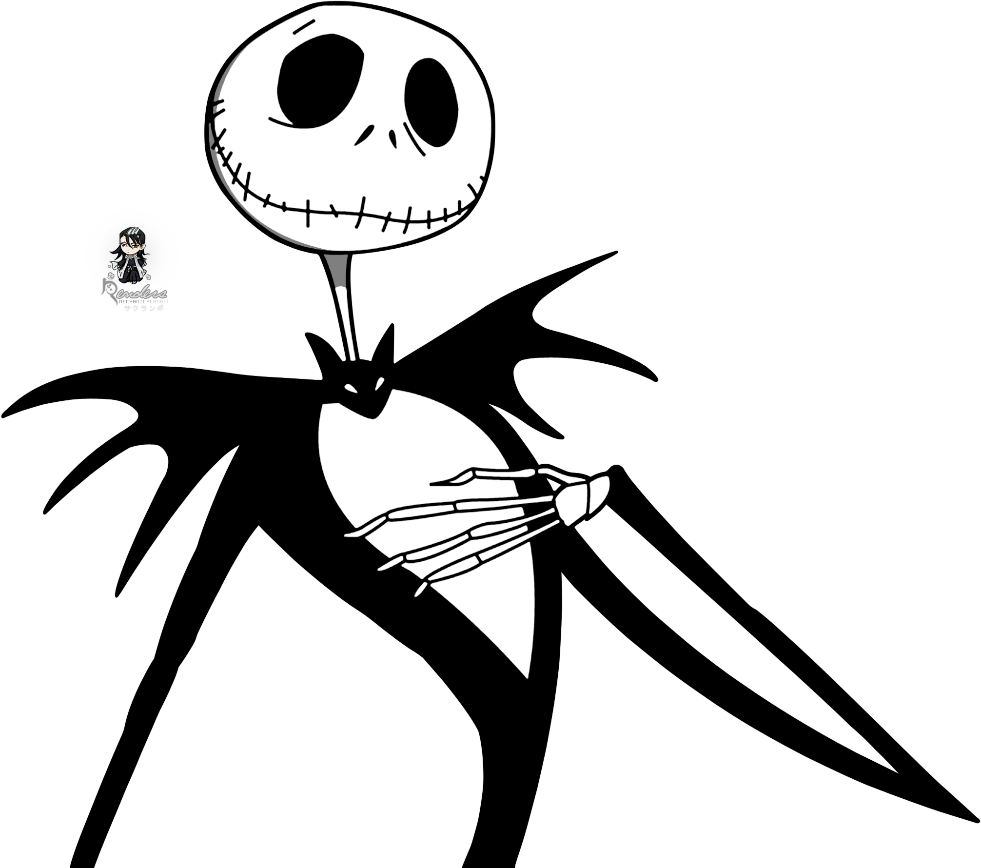 Nightmare Before Christmas Clipart Black and White