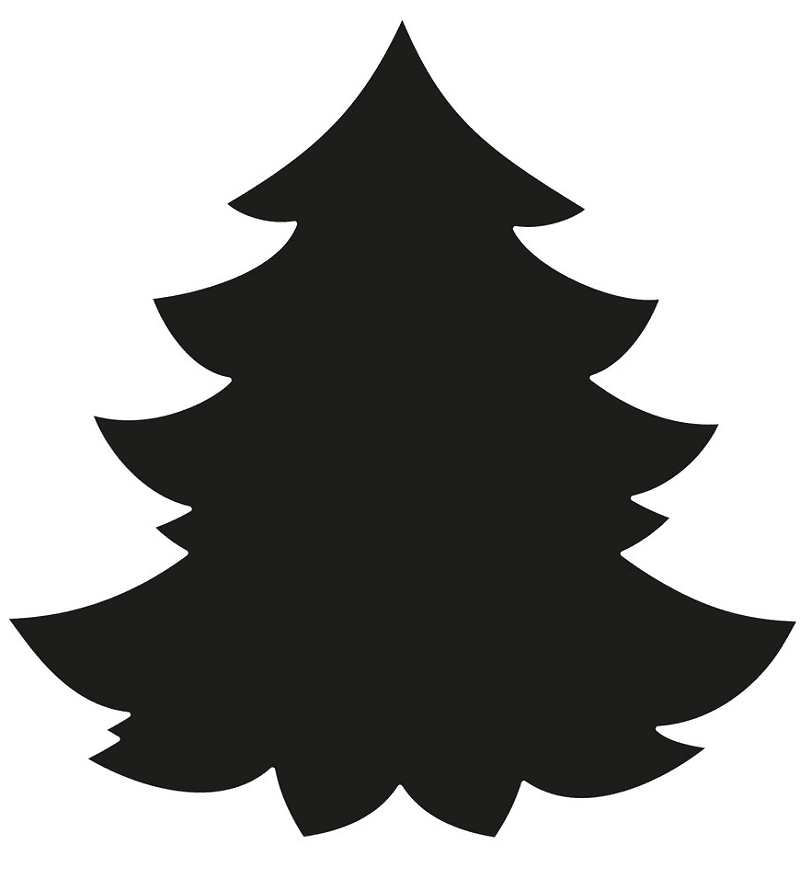 Pine Tree Silhouette clipart 3