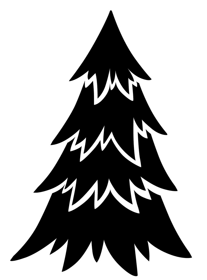Pine Tree Silhouette clipart 7
