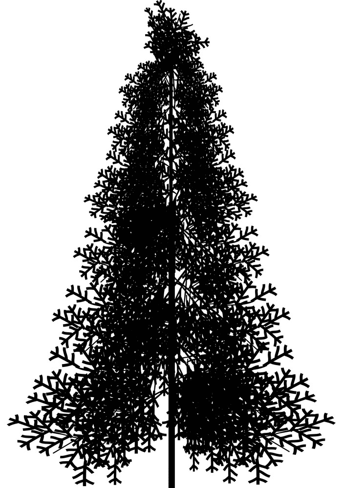 Pine Tree Silhouette clipart 8